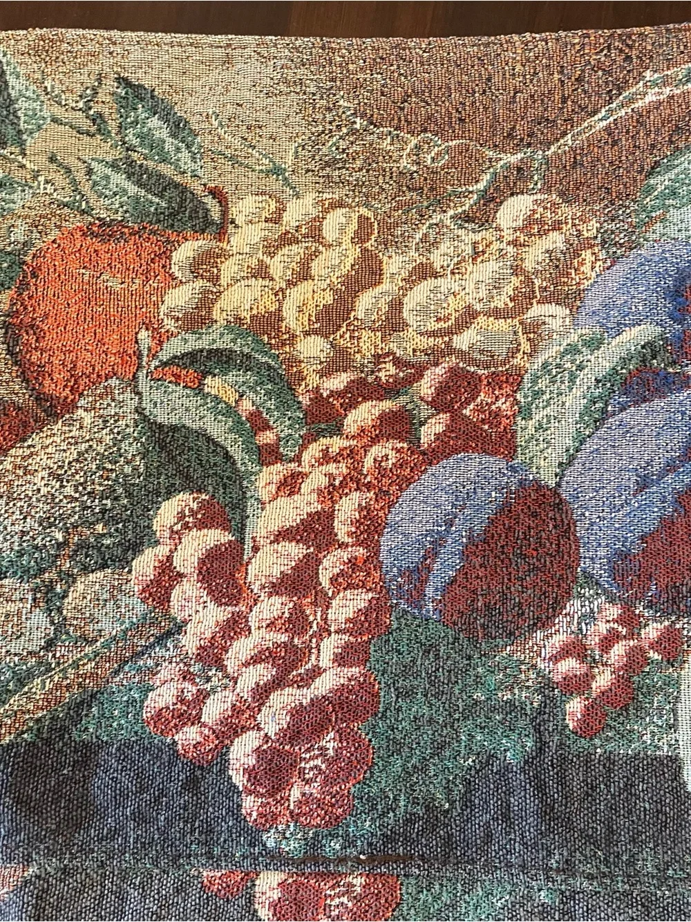 Fruit Tapestry Placemats Set Of 4 Woven Fabric Multicolor Table Kitchen Decor